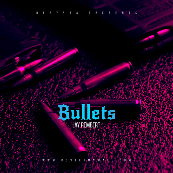 Bullets Cd Rap Purple Purple Bullets Cd Cover Art Template | PosterMyWall