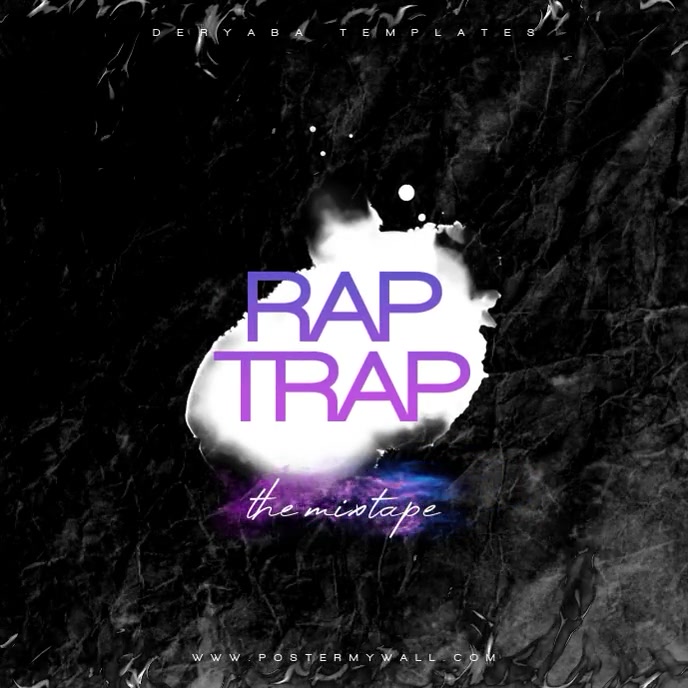 Rap Trap Video Mixtape Album Music Cover template