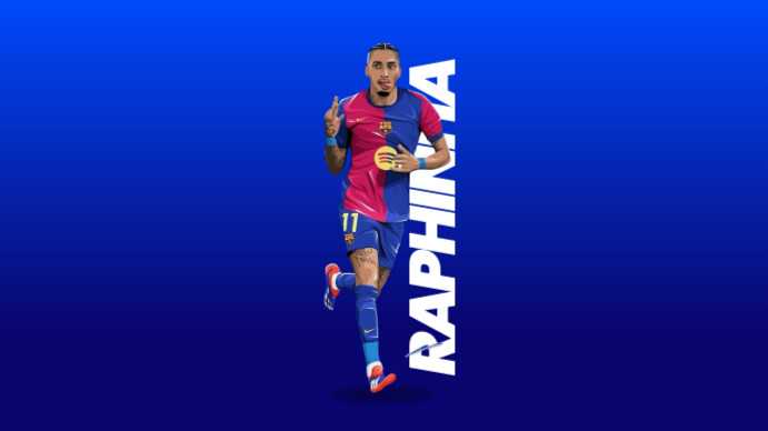 Raphinha Desktop Wallpapaer Design Templates Digital Display (16:9)