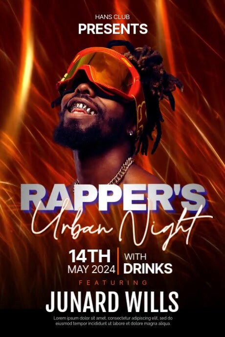 Multi Poster Rapper Rapper's Urban Party Template | PosterMyWall