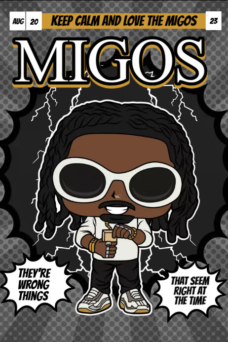 Rapper Comic Poster Template | PosterMyWall