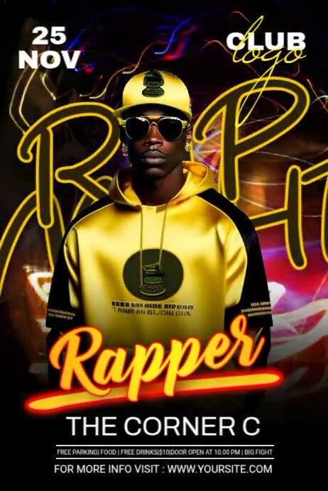Rapper Event Party Template | PosterMyWall