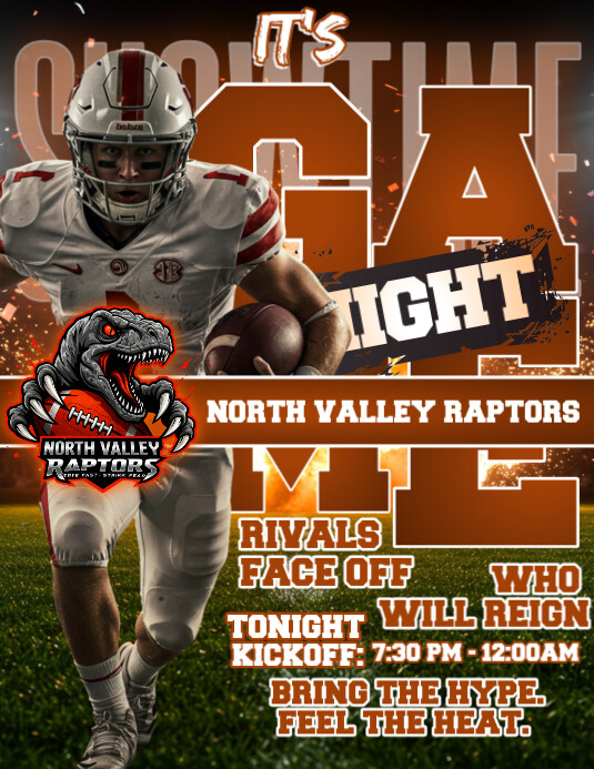Raptors After Dark: Showdown Under the Lights Pamflet (VSA Brief) template