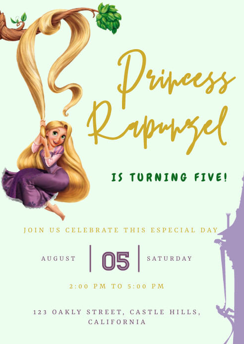 Tangled Birthday Invitations