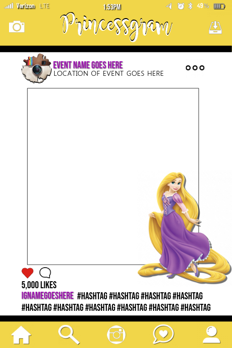 Free Printable Tangled Rapunzel Invitation Templates Bagvania