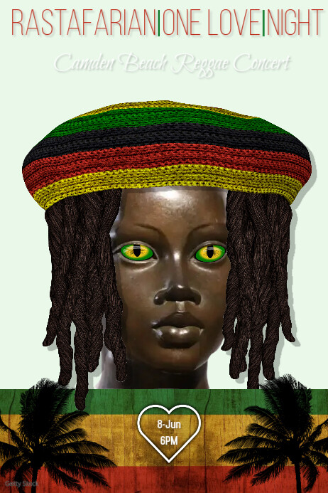 rastafarian, reggae concert, black history, juneteenth Plakat template