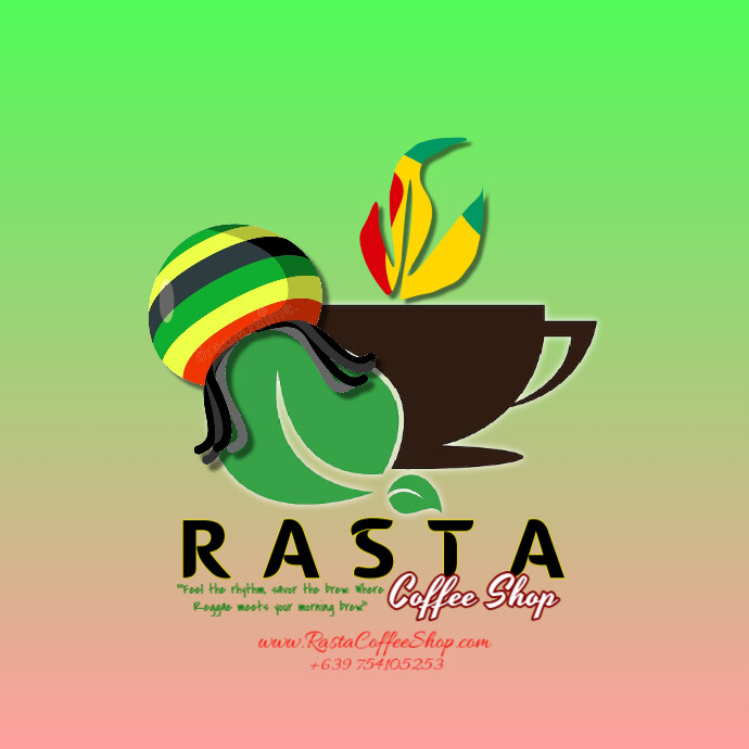 Rasta Coffee Shop Template And Layout Logo | PosterMyWall