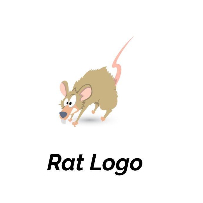 Rat logo, mouse logo Logotyp template