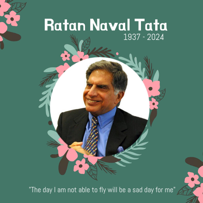 Ratan Tata Post Instagram template