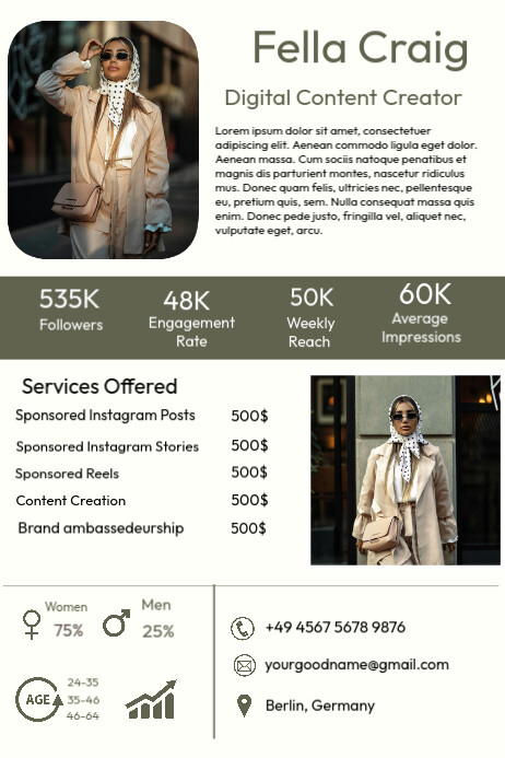 Rate card template | PosterMyWall