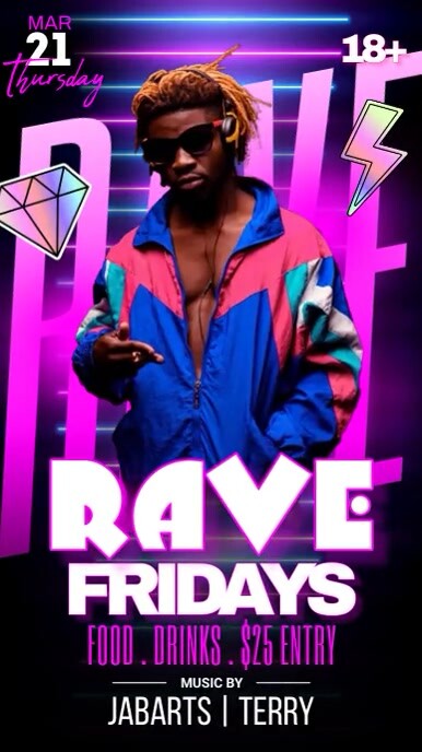 Plantilla de Rave Fridays | PosterMyWall