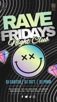 Rave Friday Night Template | PosterMyWall
