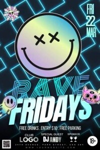 Dj Rave Party Template | PosterMyWall