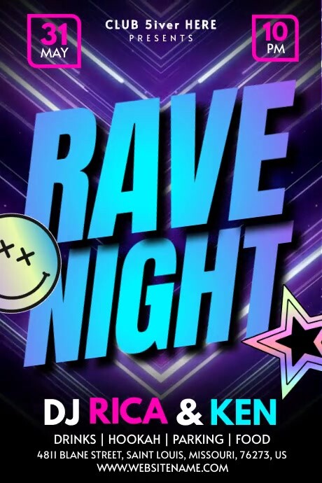 Copia de Rave Night | PosterMyWall