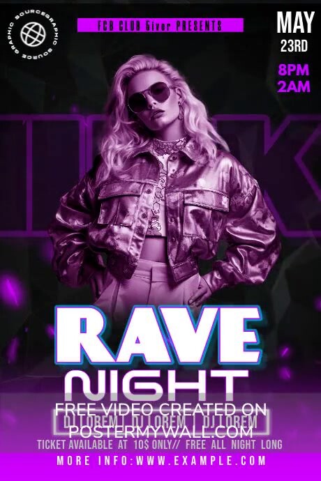 Advert Day Rave Rave Night Template | PosterMyWall
