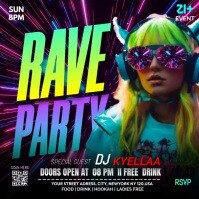 Rave Party Ads Template | PosterMyWall