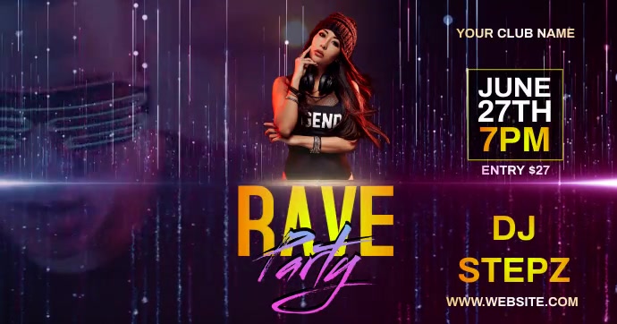 Advert Day Rave RAVE PARTY AD DESIGN TEMPLATE | PosterMyWall