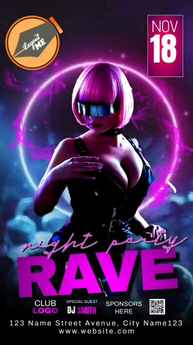 Flyers For A Rave Lock In Rave Party Flyer Template | PosterMyWall