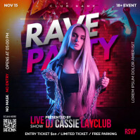 Rave Party Flyers Template | PosterMyWall