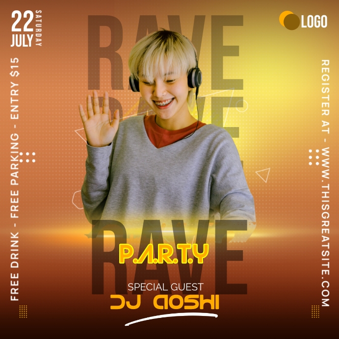 Rave Party Template | PosterMyWall
