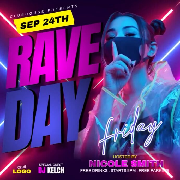 Rave Party Video Template | PosterMyWall
