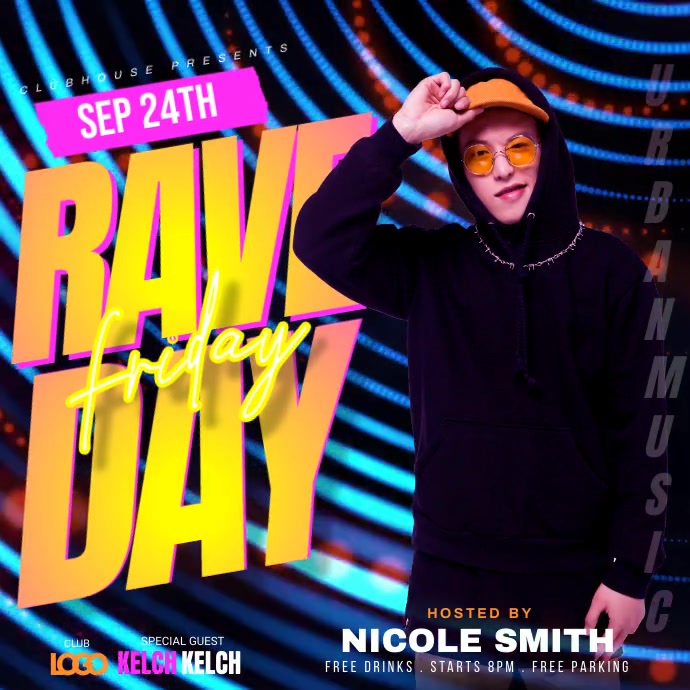 Rave Party Video Template | PosterMyWall