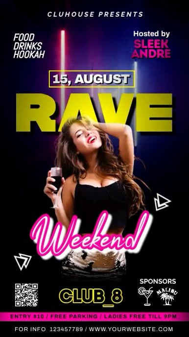 Copy of RAVE WEEKEND PARTY FLYER TEMPLATE POSTER | PosterMyWall