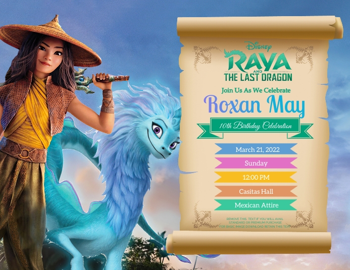 Raya Flyer (US Letter) template