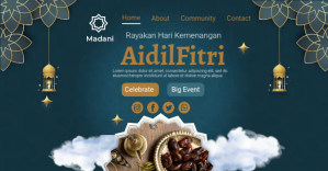 Rayakan Hari Kemenangan Aidilfitri Facebook Shared Image template