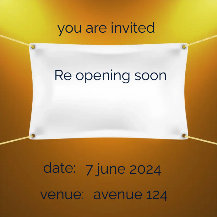 Modèle re opening | PosterMyWall