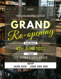 Re opening flyers template