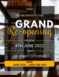 Re opening flyers template