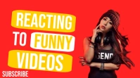 Reacting To Funny videos  Youtube Thumbnail template