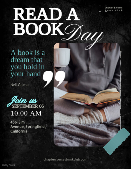 Read a book day flyer Template | PosterMyWall