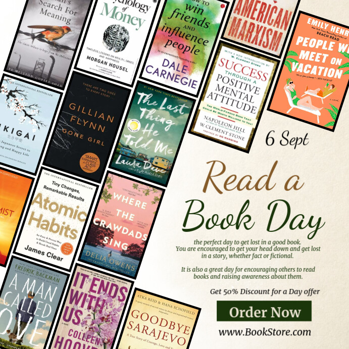 Read a Book Day Post Template | PosterMyWall