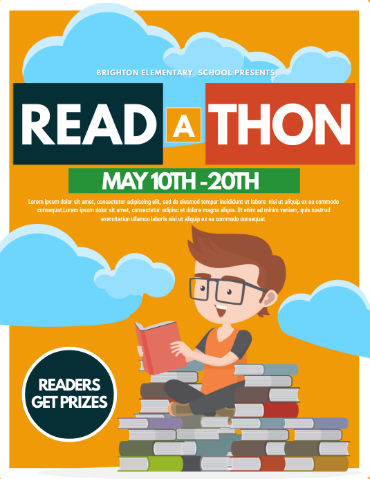 Read a thon Template PosterMyWall