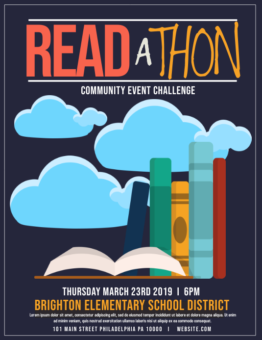 Read a thon Template PosterMyWall