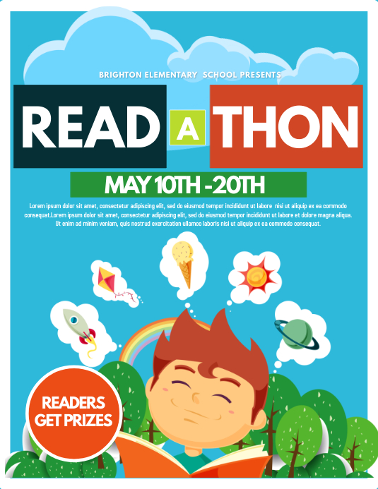 Spellathon Design Read a thon Template | PosterMyWall