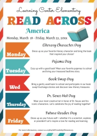 Read Across America Spirit Week Flyer A6 template