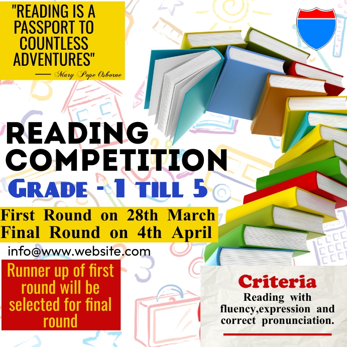 Reading competition, poster Template | PosterMyWall