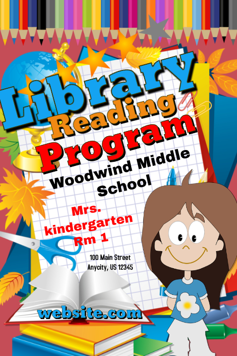 Reading Template | PosterMyWall