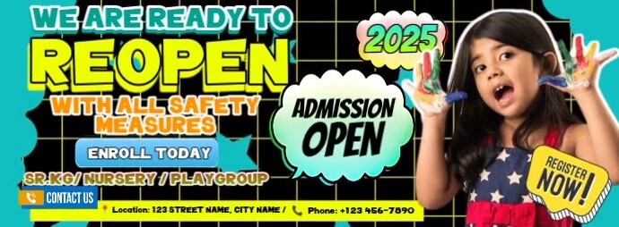 Ready to Reopen: Safe, Fun, and Full of Learning! Facebook 封面图片 template