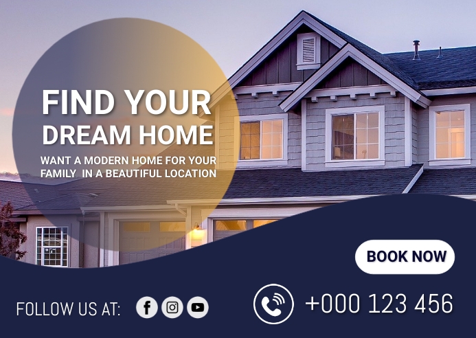 Real estate,corporate Postcard template