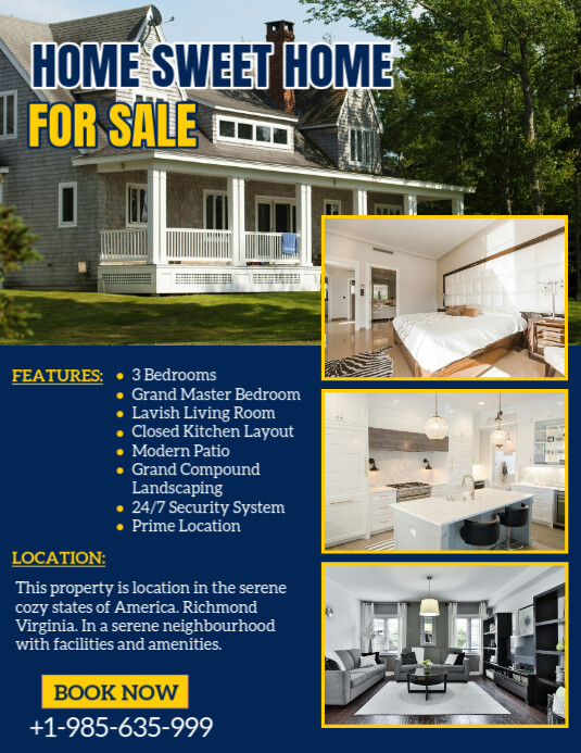 Plantilla de Real Estate & House For Sale Ad | PosterMyWall