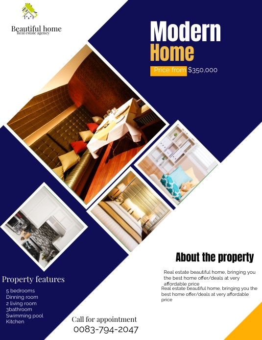 Real estate (2) Pamflet (VSA Brief) template