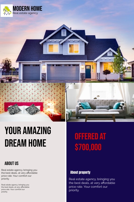 Real estate (4) Plakat template