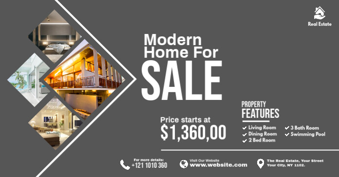 Real Estate Ad Facebook Shared Image template