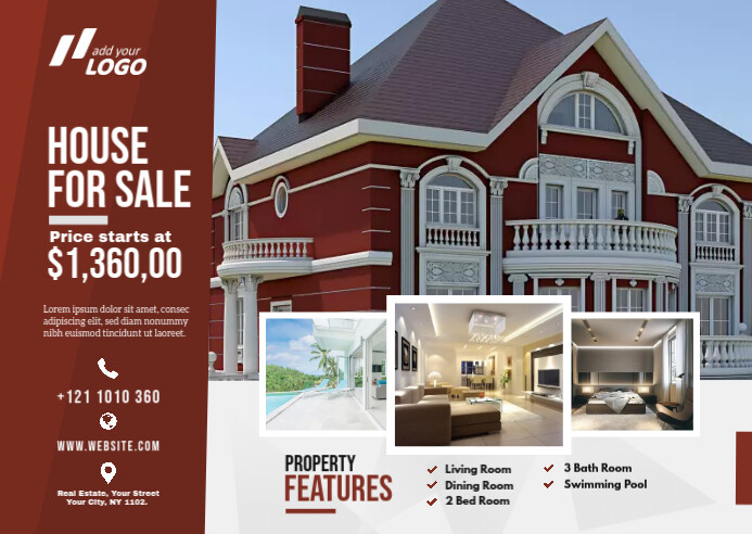 Real Estate Ad Postcard template