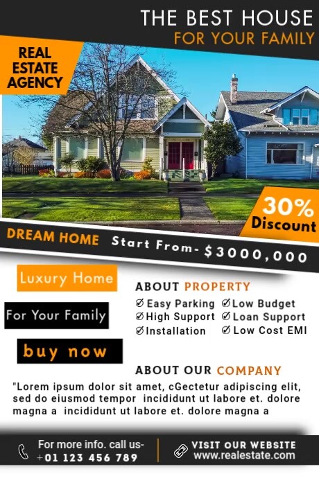 Ad Document Examples Real real estate ad Template | PosterMyWall