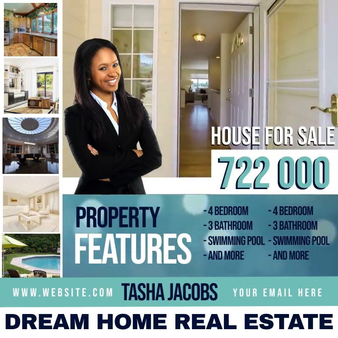 House Advertisement Examples Copy of REAL ESTATE ad HOUSE FOR SALE template | PosterMyWall